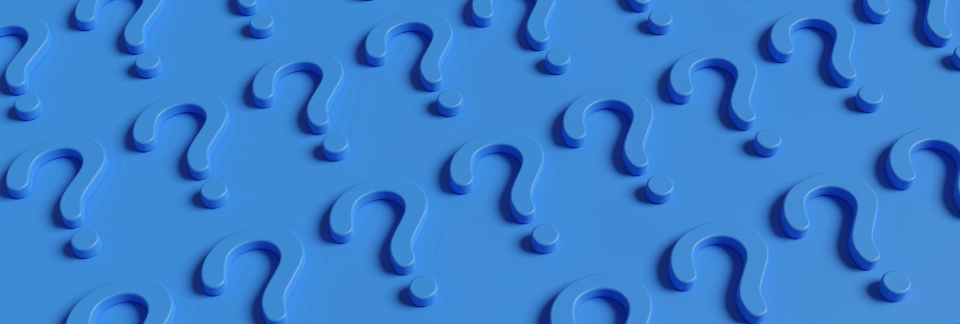Blauwe vraagtekens